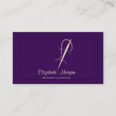 Professionele, gouden Naaldnaai Wijzigingen Paarse Visitekaartje (Voorkant)