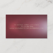 Professionele Gouden Schaar Bloemen Bourgogne Visitekaartje (Achterkant)