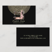 Professionele, gouden Stippen naaimachine zwart Visitekaartje (Voorkant / Achterkant)