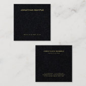 Professionele Gouden Tekst Elegant Slank Premium Z Vierkante Visitekaartje (Voorkant / Achterkant)