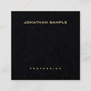 Professionele Gouden Tekst Elegant Slank Premium Z Vierkante Visitekaartje