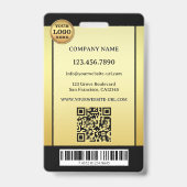 Professionele gouden zwarte foto ID Badge (Achterkant)