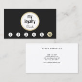 Professionele Gouden Zwarte Klantenloyaliteit 6 St Klantenkaartje (Voorkant / Achterkant)