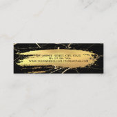 Professionele goudpenseelstreek, marmer mini visitekaartje (Achterkant)