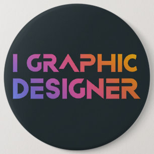 Professionele grafisch ontwerper ronde button 6,0 cm