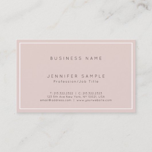 Professionele grafische elegant moderne luxe zijde visitekaartje (Achterkant)