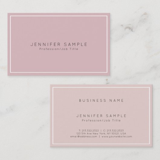 Professionele grafische elegant moderne luxe zijde visitekaartje (Voorkant / Achterkant)