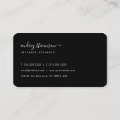 Professionele grafische handtekening zwart en wit visitekaartje (Achterkant)