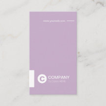 Professionele grafische lavender Verticaal Visitek