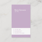 Professionele grafische lavender Verticaal Visitek Visitekaartje (Achterkant)