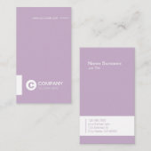 Professionele grafische lavender Verticaal Visitek Visitekaartje (Voorkant / Achterkant)