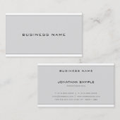 Professionele grafische moderne grijze, eenvoudige visitekaartje (Voorkant / Achterkant)