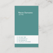 Professionele grafische standaard Blauwgroen verti Visitekaartje (Achterkant)