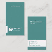Professionele grafische standaard Blauwgroen verti Visitekaartje (Voorkant / Achterkant)