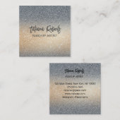 Professionele grafische vormgeving Glitter Designe Vierkante Visitekaartje (Voorkant / Achterkant)
