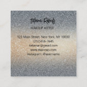 Professionele grafische vormgeving Glitter Designe Vierkante Visitekaartje (Achterkant)