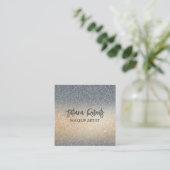 Professionele grafische vormgeving Glitter Designe Vierkante Visitekaartje (Staand voorkant)