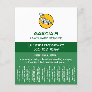Professionele grasmaaier service slijtstrippen flyer