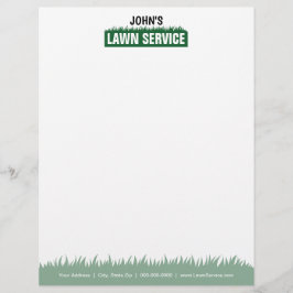 Professionele grasservice briefhoofd