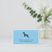 Professionele Great Dane blauw wit Visitekaartje (Staand voorkant)