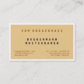 Professionele Great Dane bruin Visitekaartje (Achterkant)