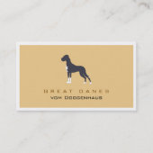 Professionele Great Dane bruin Visitekaartje (Voorkant)