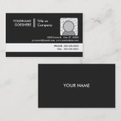 professionele grijs 2 visitekaartje (Voorkant / Achterkant)