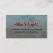 Professionele Grijs Abstract Freelance Schrijver A Visitekaartje (Voorkant)