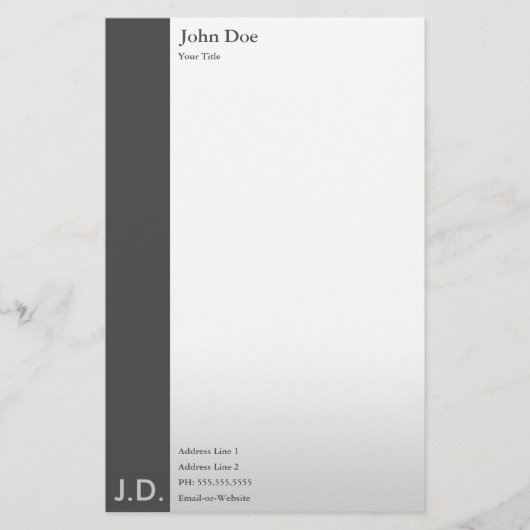 Professionele grijs briefpapier (Voorkant)