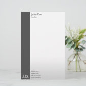 Professionele grijs briefpapier (Staand voorkant)