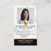 Professionele Grijs Marmeren Luxe Notaris Publieke Visitekaartje (Voorkant)