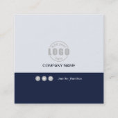 Professionele grijs voeg uw foto QR Code Square Bu Vierkante Visitekaartje (Achterkant)