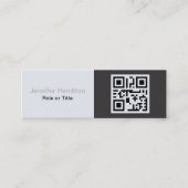 Professionele grijs voegt uw Logo QR-code toe Mini Visitekaartje (Voorkant)