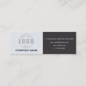 Professionele grijs voegt uw Logo QR-code toe Mini Visitekaartje (Achterkant)