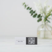 Professionele grijs voegt uw Logo QR-code toe Mini Visitekaartje (Staand voorkant)