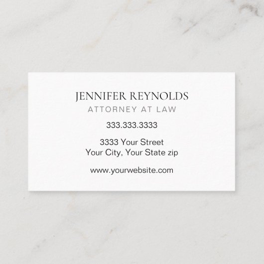 Professionele Grijs Zwart Wit Elegant Visitekaartje