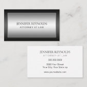 Professionele Grijs Zwart Wit Elegant Visitekaartje (Voorkant / Achterkant)