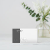 Professionele grijswaarden (met initialen) visitekaartje (Staand voorkant)