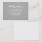 Professionele grijze elegante  raad visitekaartje (Voorkant / Achterkant)