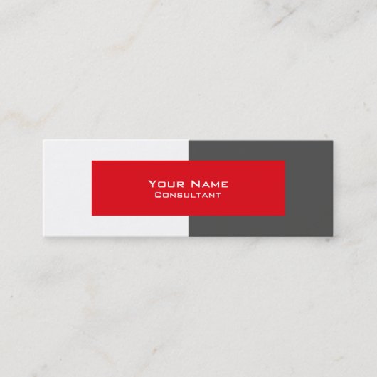 Professionele grijze en rode visitekaartjes sjablo (Voorkant)