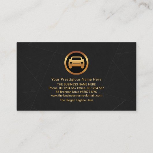 Professionele grijze marmer Automobielauto Visitekaartje (Achterkant)