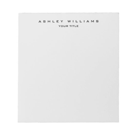 Professionele grijze moderne effen unieke notitieblok (Voorkant)