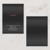 Professionele grijze rode achtergrond visitekaartje (Voorkant / Achterkant)