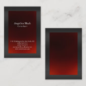 Professionele grijze rode achtergrond visitekaartje (Voorkant / Achterkant)