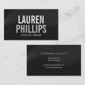 Professionele grijze vettekst visitekaartje (Voorkant / Achterkant)