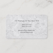 Professionele, grijze wandroze monogram visitekaartje (Achterkant)