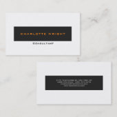 Professionele grijze witte, moderne, minimalistisc visitekaartje (Voorkant / Achterkant)