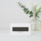 Professionele grijze witte, moderne, minimalistisc visitekaartje (Staand voorkant)