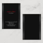 Professionele grijze zwarte achtergrond visitekaartje (Voorkant / Achterkant)