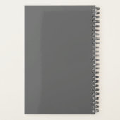 Professionele grijze & zwarte streep | Naam & Jaar Planner (Achterkant)
